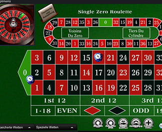 Das Europäische InterCasino Roulette mit Racetrack