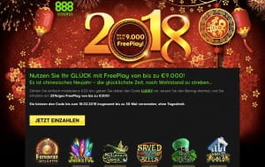 888 Casino Freeplay Angebot