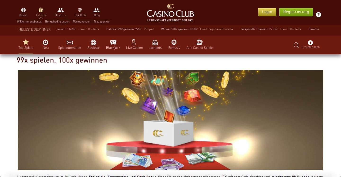 Casino Club Bonus Freispielen