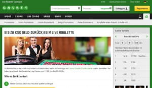 Unibet Live Roulette