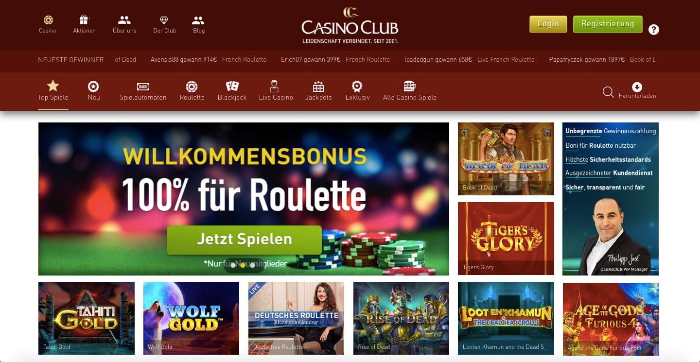 CasinoClub Bonus Angebot