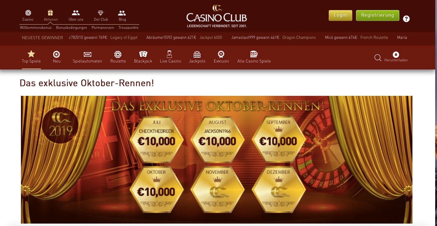 CasinoClub Oktober Rennen