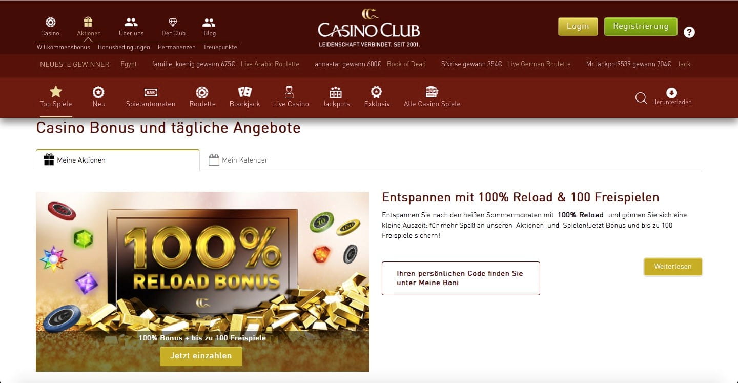 CasinoClub Oktober Reload