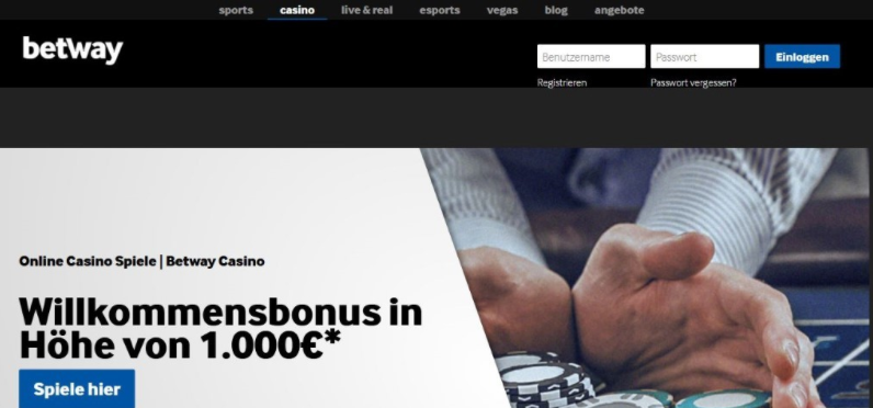 Betway Casino Neukundenbonus.